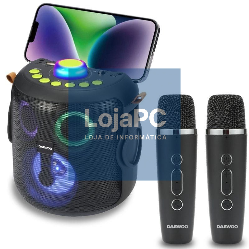 Coluna com Bluetooth Daewoo Karaoke DW3008/ 15W/ 1.0