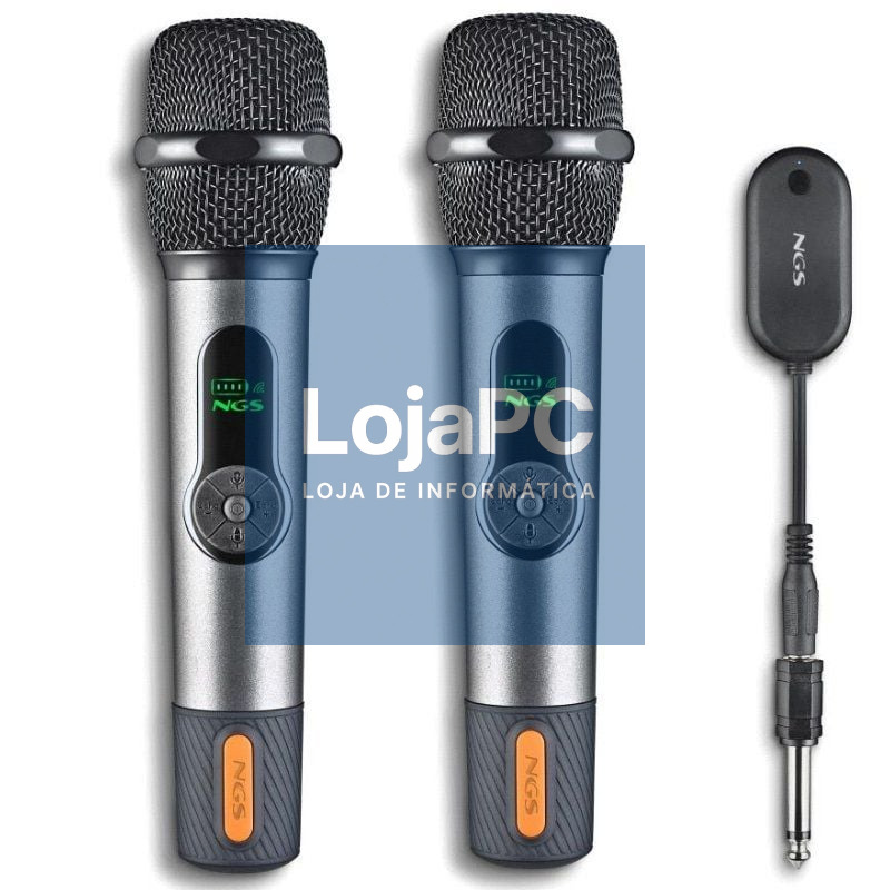 Pack de 2 Microfones Sem Fios NGS Singer Star Duo
