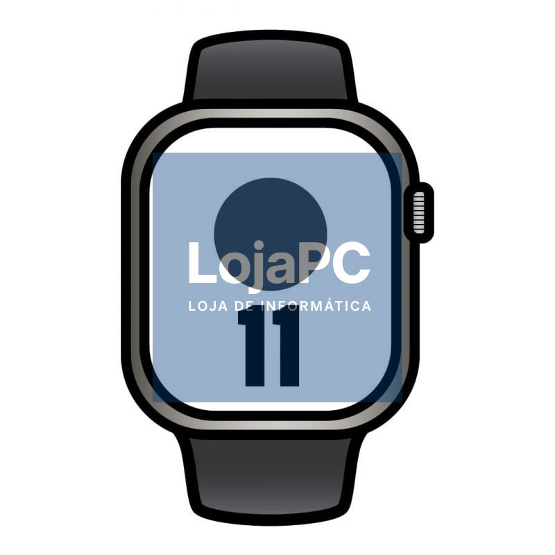 Apple Watch Series 11/ GPS/ Cellular/ 42mm/ Titânio Preto/ Pizarra Correia Desportiva Preto (S/M)