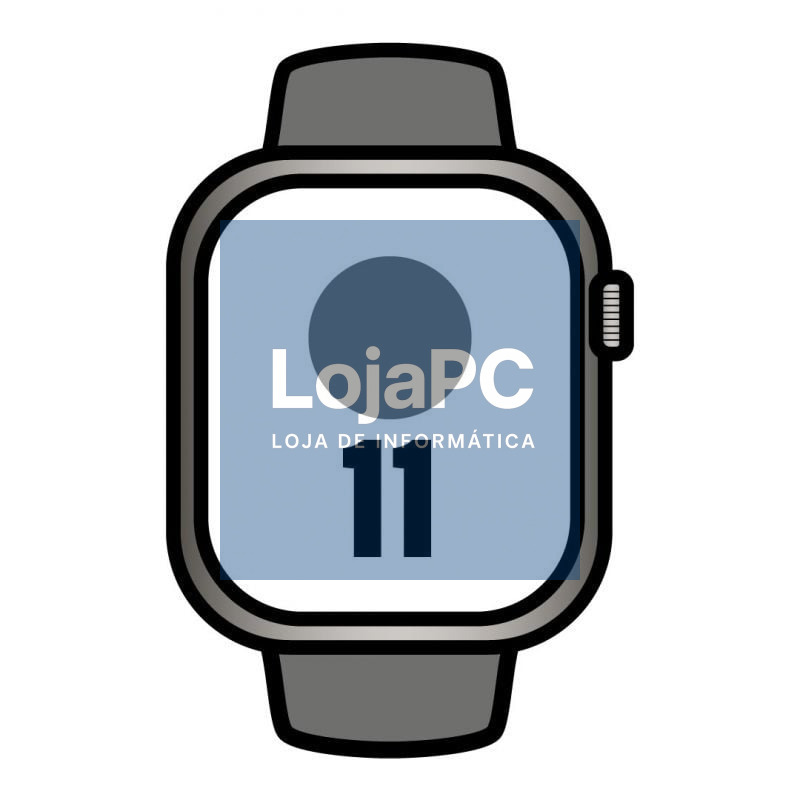 Apple Watch Series 11/ GPS/ Cellular/ 46mm/ Titânio Natural/ Correia Desportiva Cinzento Piedra M/L