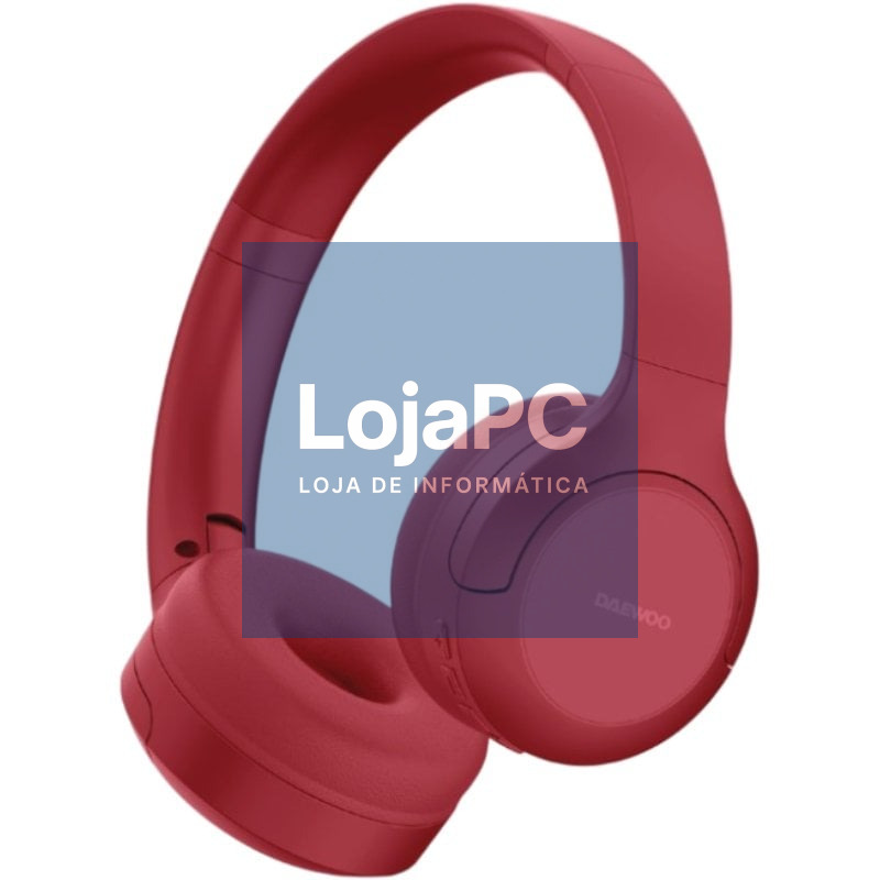 Auscultadores Sem Fios Daewoo DW2026/ com Microfone/ Bluetooth/ Rojos