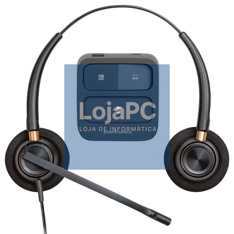 Auscultadores Poly EncorePro 520/ com Microfone/ QD/ Pretos