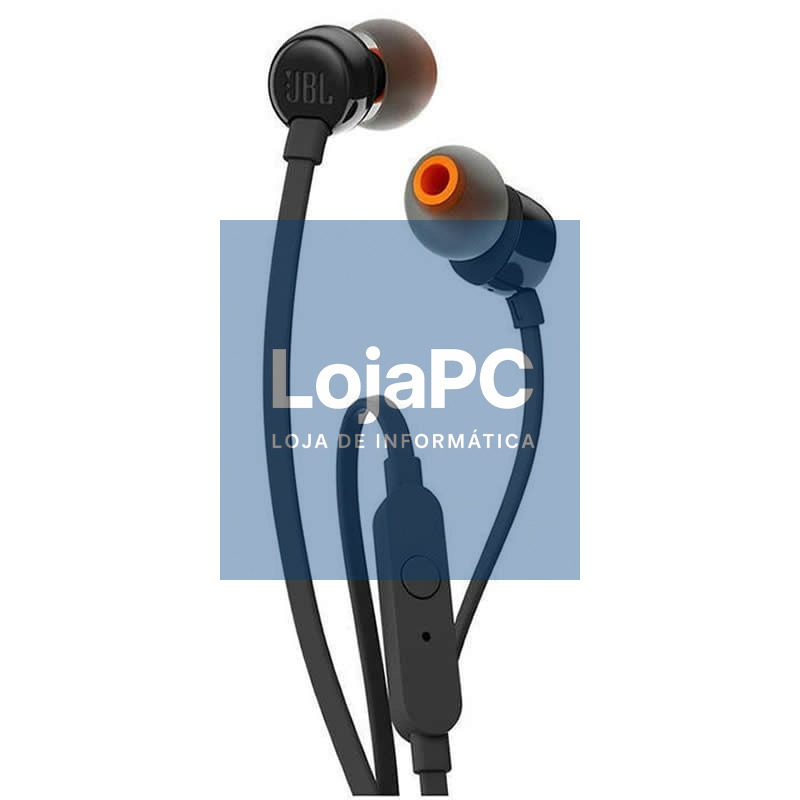 Auscultadores Intrauditivos JBL Tune 110/ com Microfone/ Jack 3.5/ Pretos