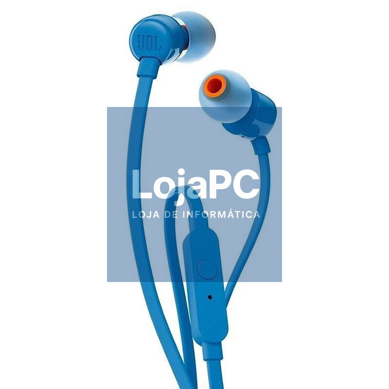 Auscultadores Intrauditivos JBL Tune 110/ com Microfone/ Jack 3.5/ Azuis