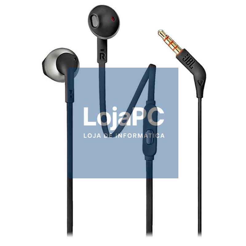 Auscultadores Intrauditivos JBL Tune 205/ com Microfone/ Jack 3.5/ Pretos
