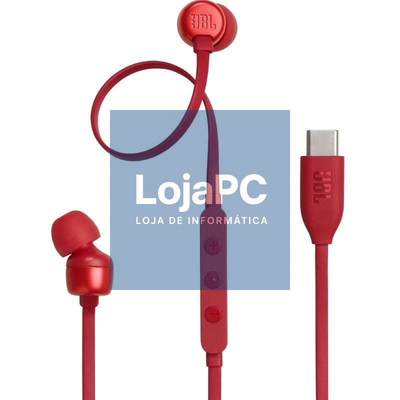 Auscultadores Intrauditivos JBL Tune 310C/ com Microfone/ Rojos