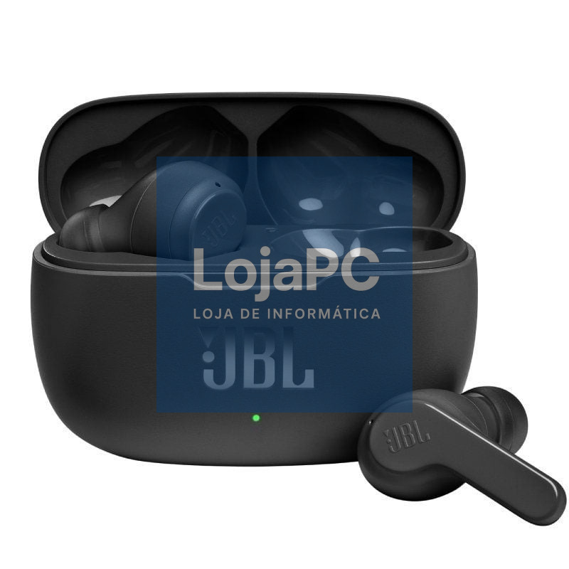 Auscultadores Bluetooth JBL Wave 200TWS com estojo de carga/ Autonomia 5h/ Pretos