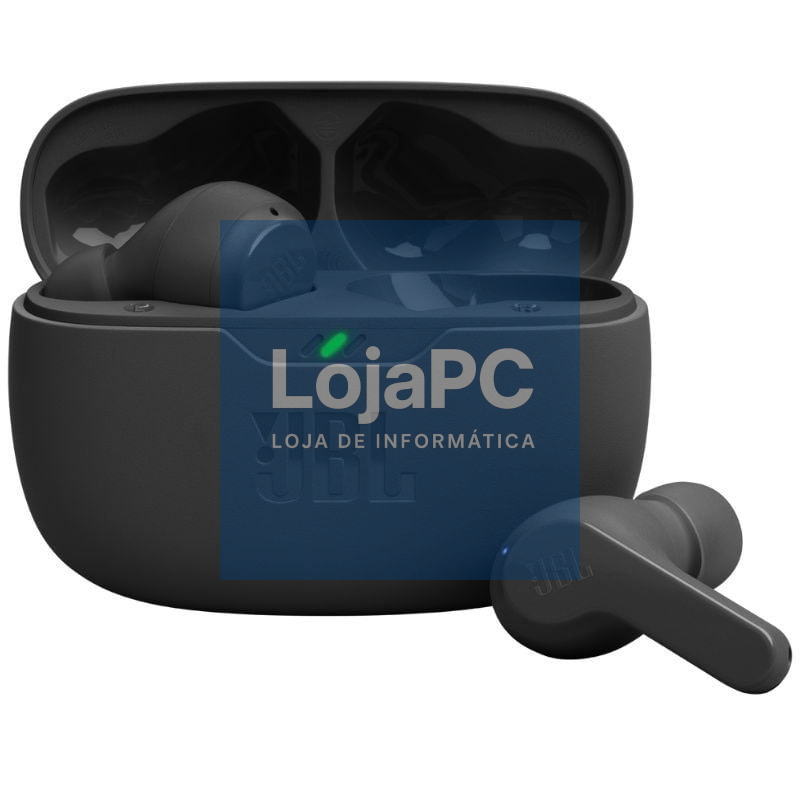 Auscultadores Bluetooth JBL Wave Beam com estojo de carga/ Autonomia 8h/ Pretos