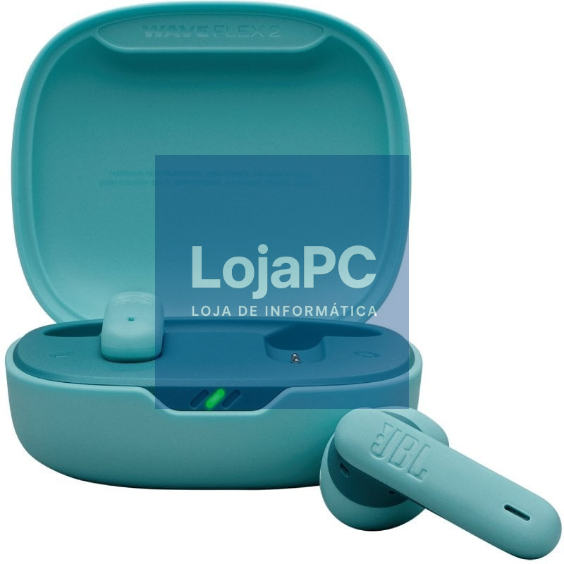 Auscultadores Bluetooth JBL Wave Flex com estojo de carga/ Autonomia 10h/ Azuis