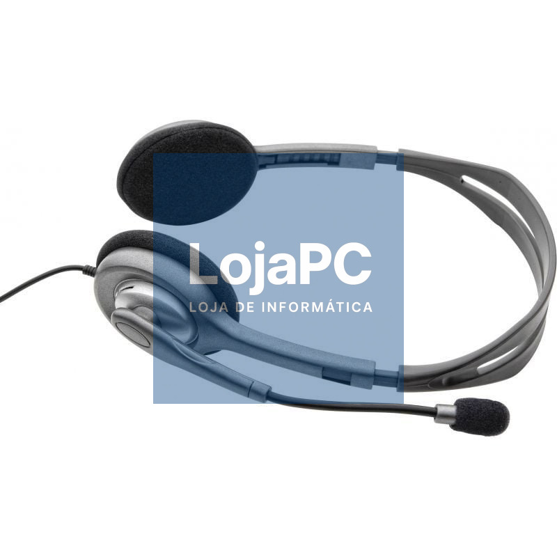 Auscultadores Logitech H110/ com Microfone/ Jack 3.5/ Plateados