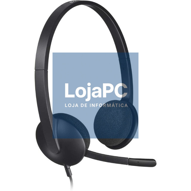 Auscultadores Logitech H340/ com Microfone/ USB/ Pretos