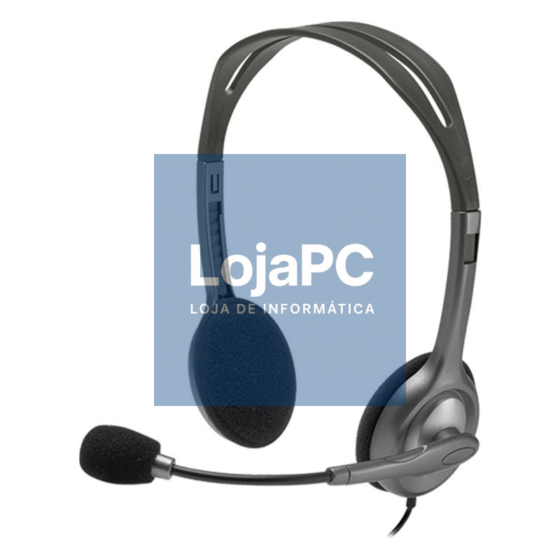 Auscultadores Logitech H111/ com Microfone/ Jack 3.5/ Pretos