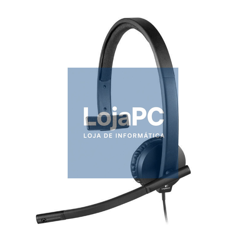 Auscultador Logitech H570E/ com Microfone/ USB/ Preto