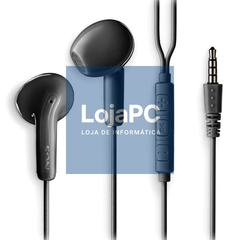 Auscultadores Intrauditivos NGS Cross Flip/ com Microfone/ Jack 3.5/ Pretos