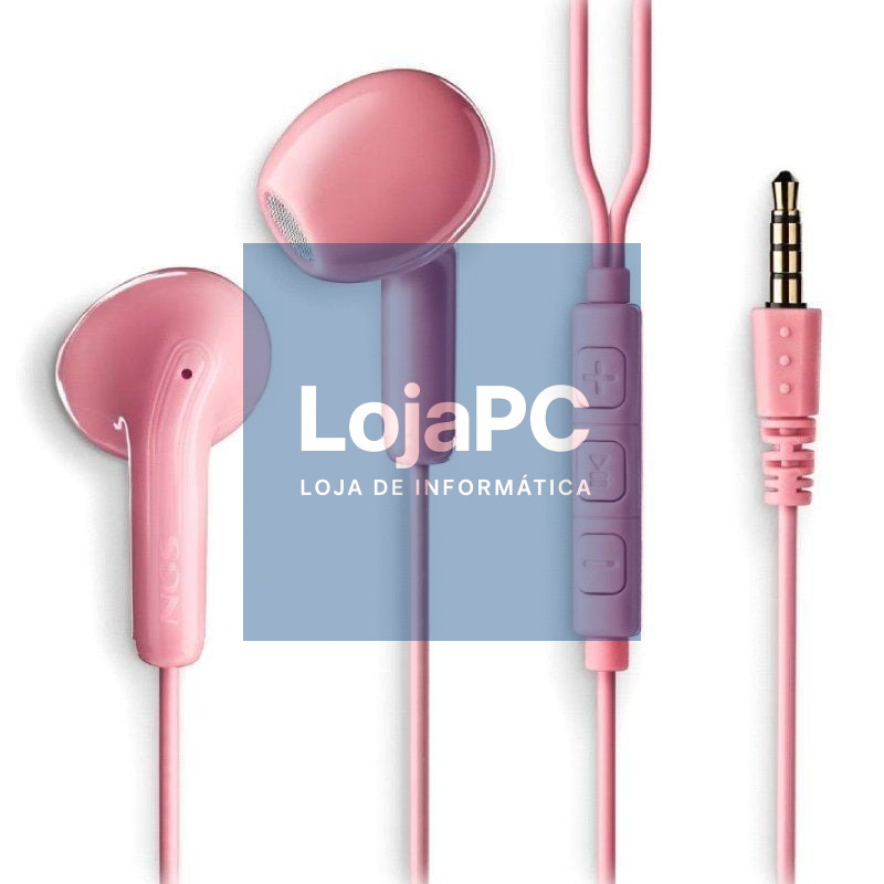 Auscultadores Intrauditivos NGS Cross Flip/ com Microfone/ Jack 3.5/ Rosas