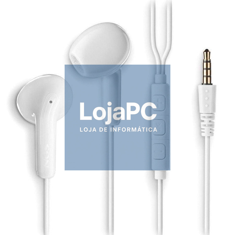 Auscultadores Intrauditivos NGS Cross Flip/ com Microfone/ Jack 3.5/ Brancos