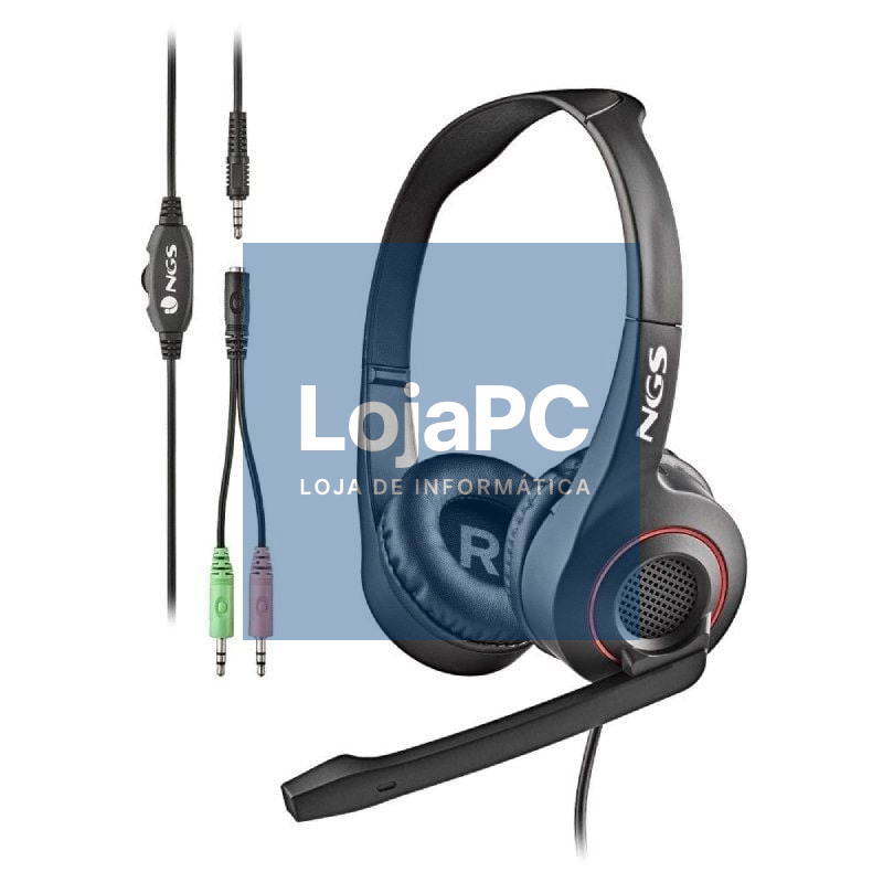 Auscultadores NGS MSX 10 Pro/ com Microfone/ Jack 3.5/ Pretos