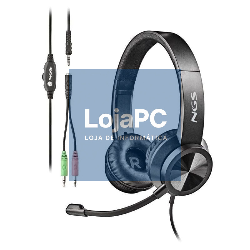 Auscultadores NGS MSX 11 Pro/ com Microfone/ Jack 3.5/ Pretos