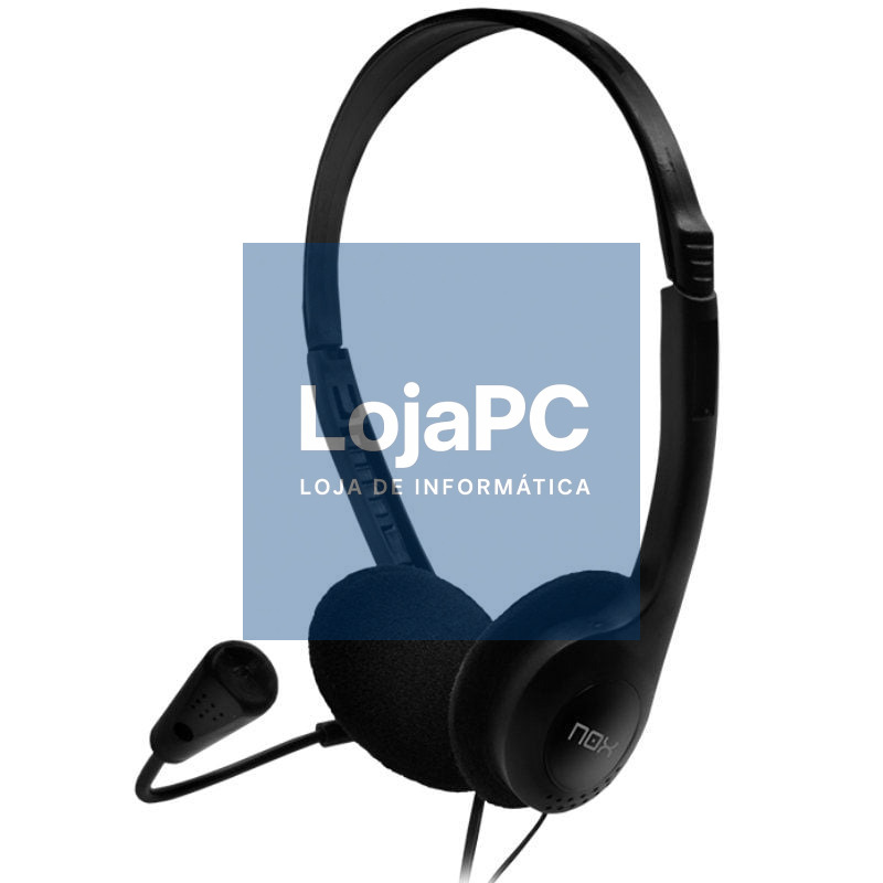 Auscultadores Nox Voice One/ com Microfone/ Jack 3.5/ Pretos