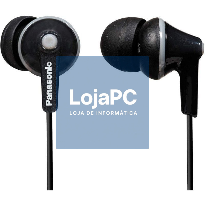 Auscultadores Intrauditivos Panasonic RP-HJE125/ Jack 3.5/ Pretos