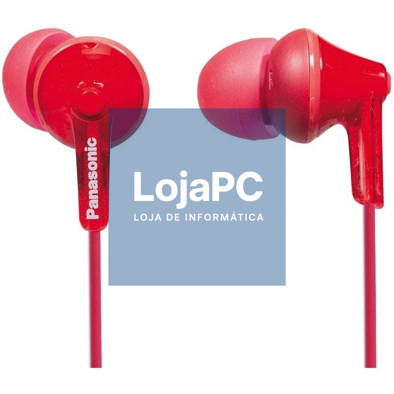 Auscultadores Intrauditivos Panasonic RP-HJE125/ Jack 3.5/ Rojos