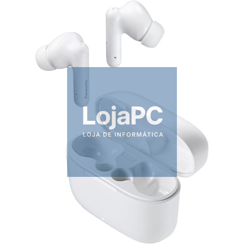 Auscultadores Bluetooth Panasonic RZ-B110W com estojo de carga/ Autonomia 6h/ Brancos