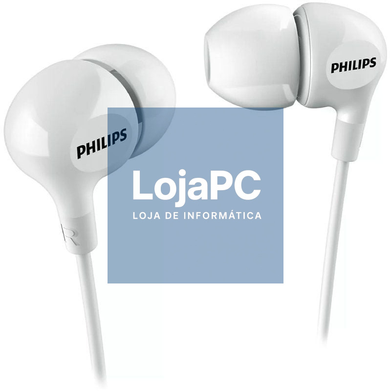 Auscultadores Intrauditivos Philips SHE3550WT/ Jack 3.5/ Brancos