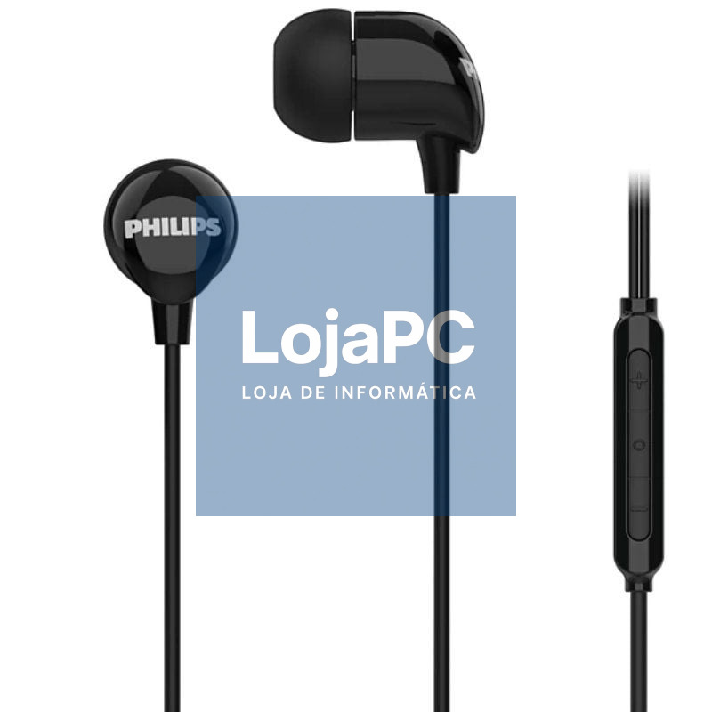 Auscultadores Intrauditivos Philips TAE2146BK/ com Microfone/ USB Tipo-C/ Pretos