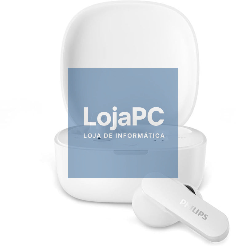 Auscultadores Bluetooth Philips TAT2100WT com estojo de carga/ Autonomia 8h/ Brancos