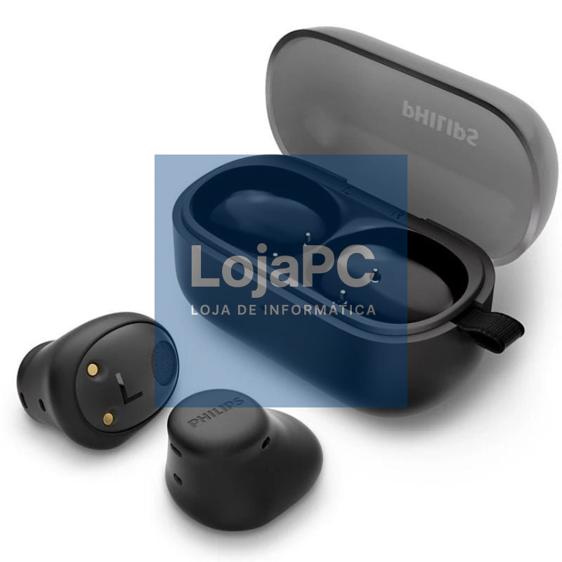 Auscultadores Bluetooth Philips TAT2149 com estojo de carga/ Autonomia 6h/ Pretos