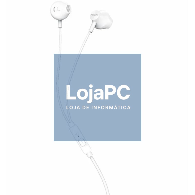 Auscultadores Intrauditivos Philips TAUE101/ com Microfone/ Jack 3.5/ Brancos