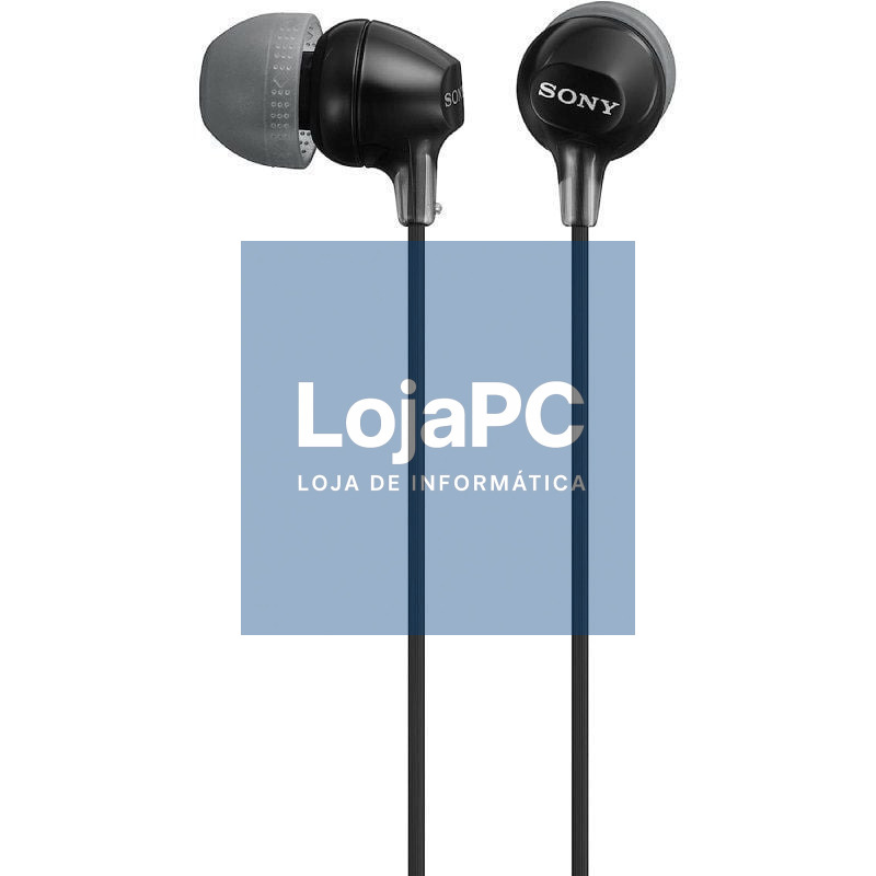Auscultadores Intrauditivos Sony MDREX15LPB/ Jack 3.5/ Pretos