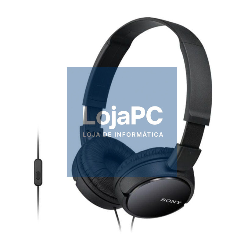 Auscultadores Sony MDRZX110APB/ com Microfone/ Jack 3.5/ Pretos
