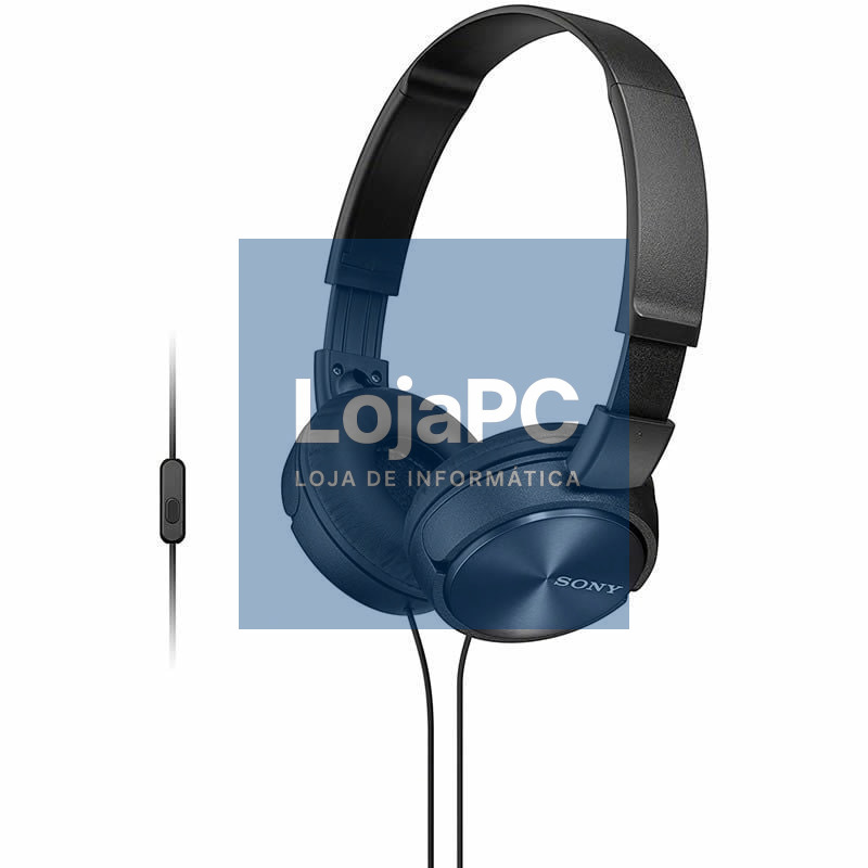 Auscultadores Sony MDRZX310APB/ com Microfone/ Jack 3.5/ Pretos