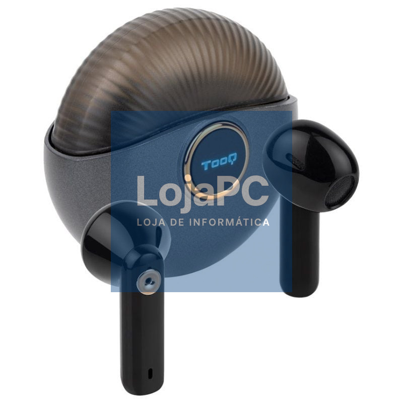 Auscultadores Bluetooth TooQ Snail TQBWH-0060G com estojo de carga/ Autonomia 4h/ Grises y Pretos