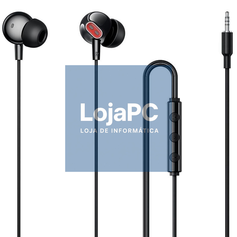 Auscultadores Intrauditivos Vention Echo Lite In-Ear/ com Microfone/ Jack 3.5/ Pretos