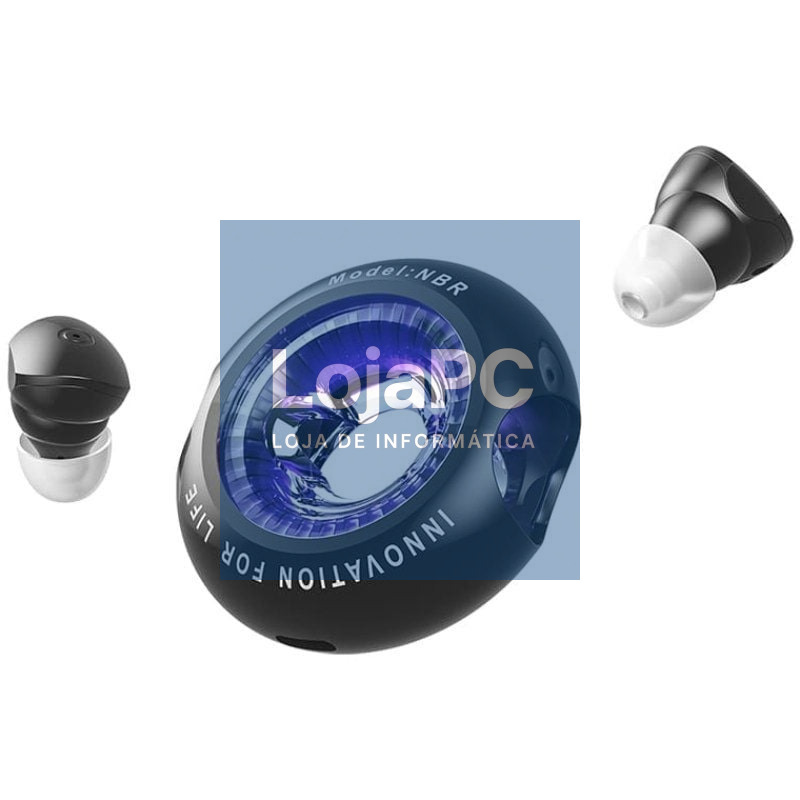 Auscultadores Bluetooth Vention NBRB0 com estojo de carga/ Autonomia 6h/ Pretos