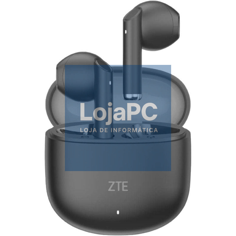 Auscultadores Bluetooth ZTE Buds 2 com estojo de carga/ Autonomia 5h/ Pretos