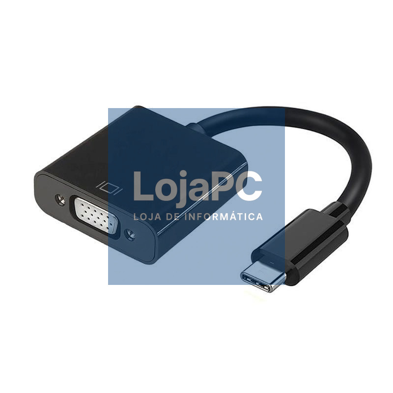Conversor USB Tipo-C Aisens A109-0347/ USB Tipo-C - VGA Fêmea/ 15cm/ Preto