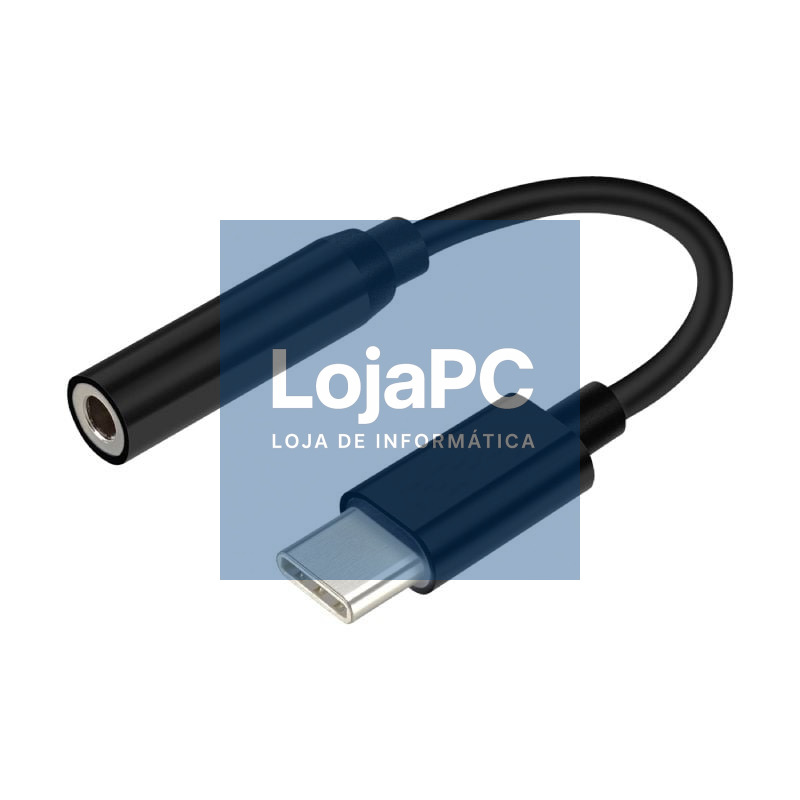 Conversor Jack 384 KHz Aisens A109-0348/ USB Tipo-C Macho - Jack 3.5 Fêmea