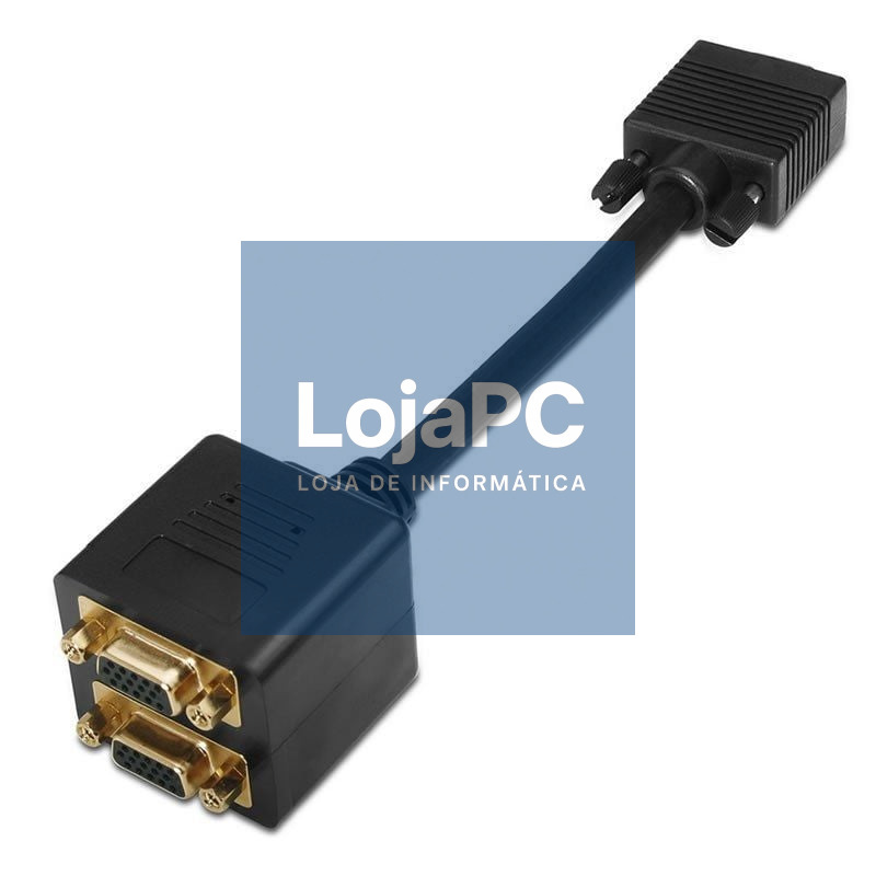 Duplicador SVGA Aisens A113-0080/ VGA Macho - 2x VGA Fêmea