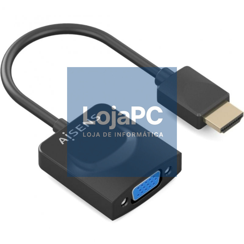 Conversor Aisens A122-0947/ HDMI Macho - SVGA Fêmea/ 15cm/ Preto
