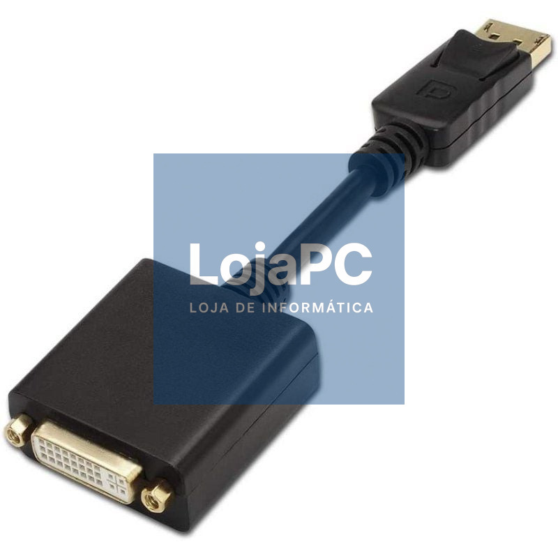 Conversor Aisens A125-0133/ DisplayPort Macho - DVI Fêmea/ 15cm/ Preto