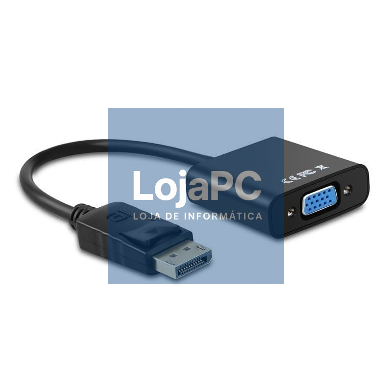 Conversor Aisens A125-0367/ DisplayPort Macho - VGA Fêmea/ 15cm/ Preto