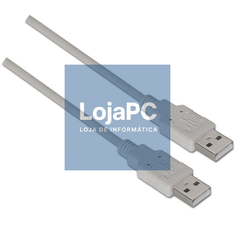 Cabo USB 2.0 Aisens A101-0022/ USB Macho - USB Macho/ até 2.5W/ 60Mbps/ 2m/ Beige