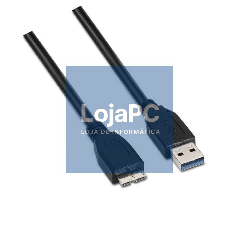 Cabo USB 3.0 Aisens A105-0043/ USB Macho - MicroUSB Macho/ até 9W/ 625Mbps/ 1m/ Preto