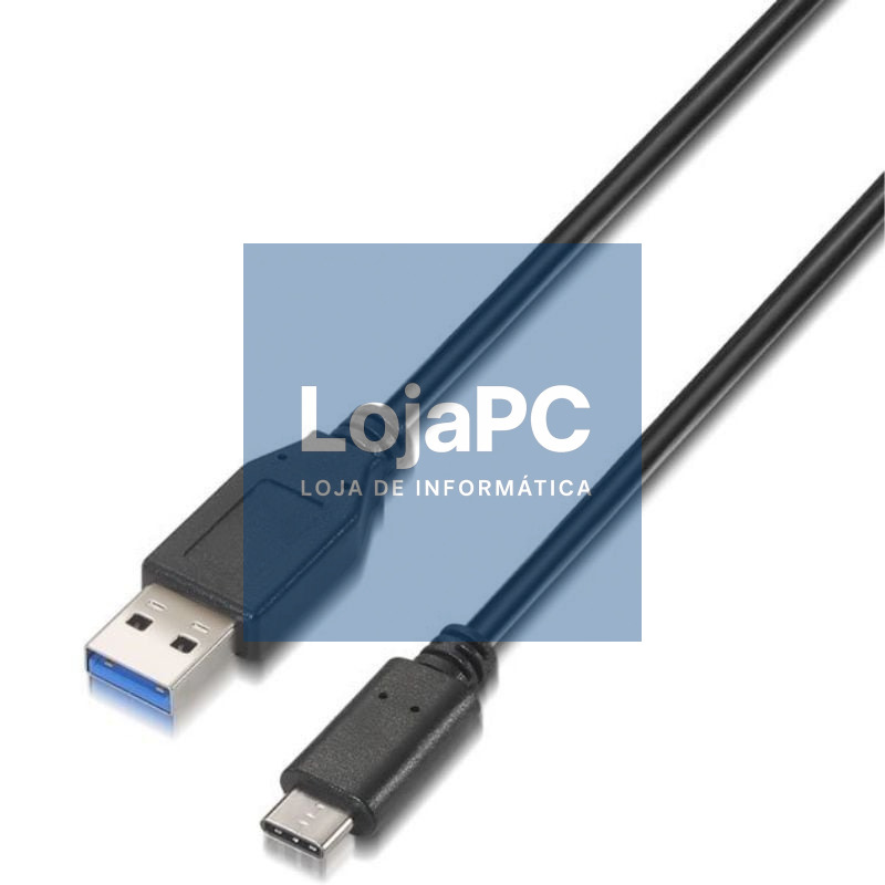 Cabo USB 3.1 Tipo-C Aisens A107-0060/ USB Tipo-C Macho - USB Macho/ 10Gbps/ 1m/ Preto