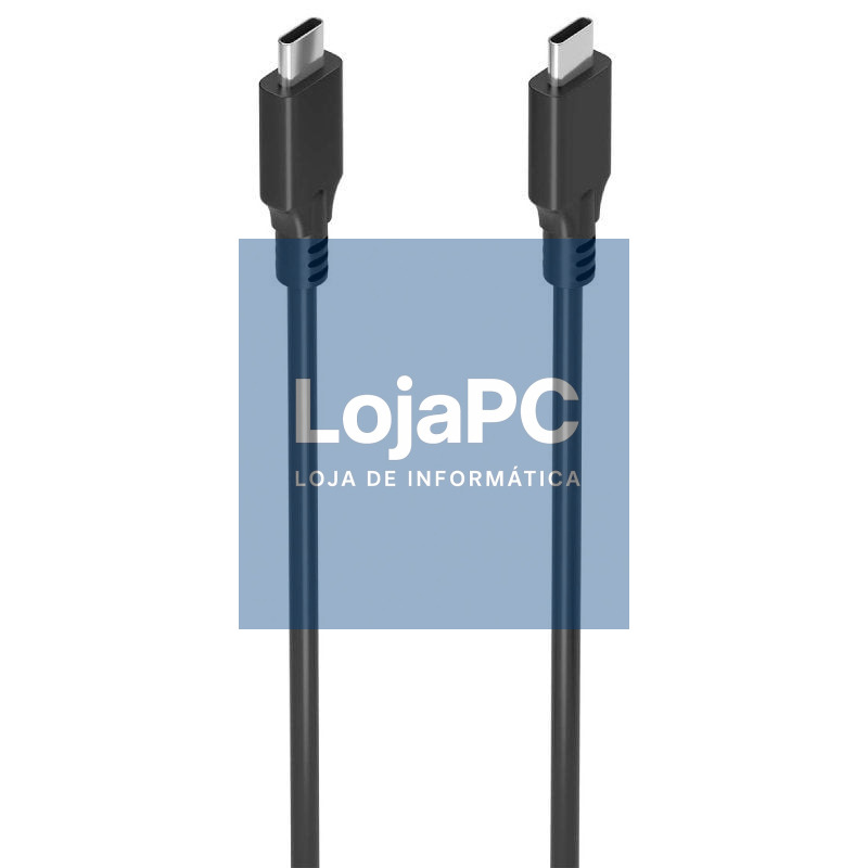 Cabo USB 3.2 Tipo-C Aisens A107-0874 20GBPS 5A 100W/ USB Tipo-C Macho - USB Tipo-C Macho/ até 100W/ 20Gbps/ 2m/ Cinzento