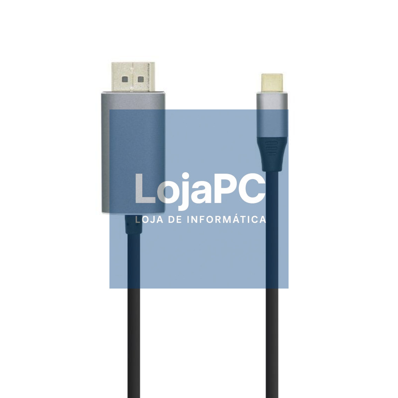 Cabo DisplayPort Aisens A109-0394/ USB Tipo-C Macho - DisplayPort Macho/ até 27W/ 1250Mbps/ 80cm/ Preto