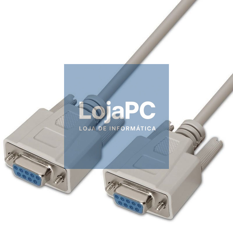Cabo Serie RS232 Aisens A112-0066/ DB9 Fêmea - DB9 Fêmea/ até 0.15W/ 1.6Mbps/ 1.8m/ Beige